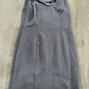 Women's Size 10 Adrienne Vittadini Gray Ruched Pencil Skirt Midi SLEEVELESS GUC